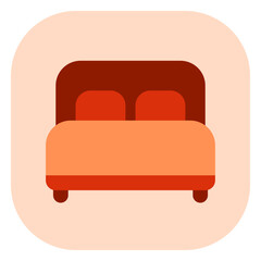 Editable double bed vector icon. Part of a big icon set family. Perfect for web and app interfaces, presentations, infographics, etc