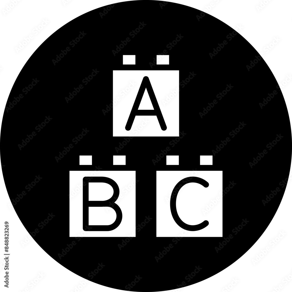 Poster vector design blocks icon style