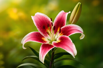 Fototapeta premium pink lily flower
