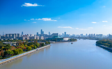 Urban environment of Ningbo Grand Theatre, Zhejiang Province, China