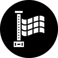 Vector Design Finish Flag Icon Style