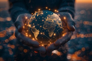 Global business expanding horizons with international CRM development, showcasing interconnected markets, diverse teams, and innovative strategies for growth and customer relationship management