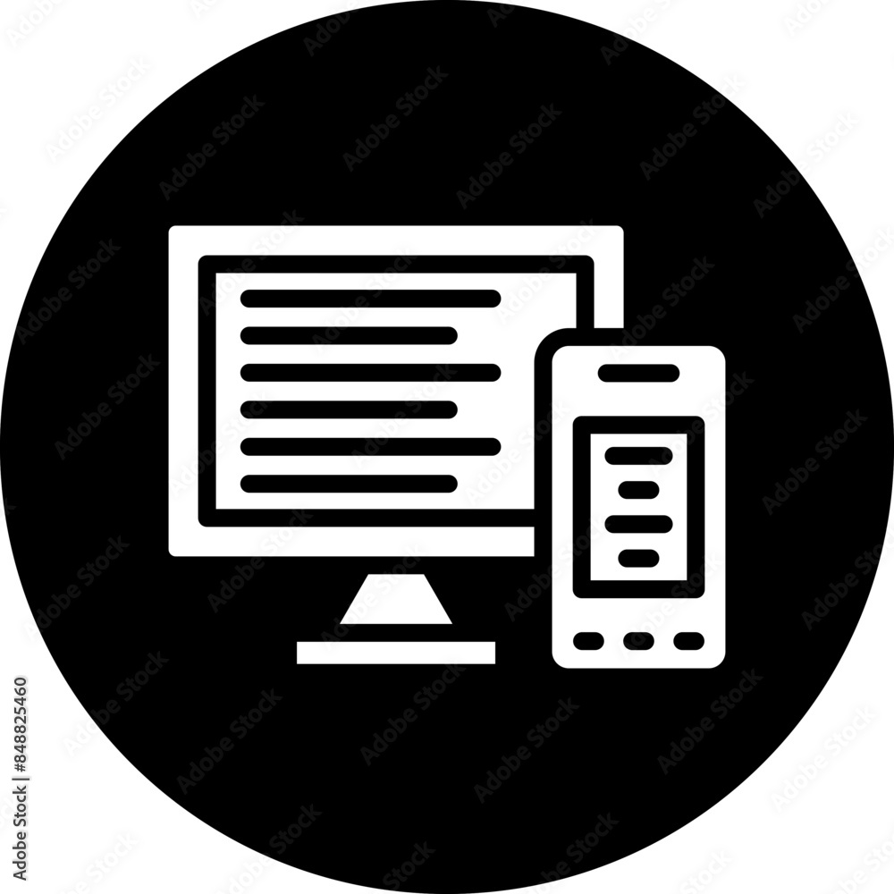 Poster vector design responsive icon style