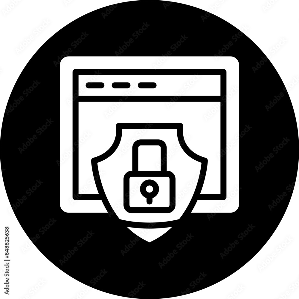 Poster vector design website security icon style