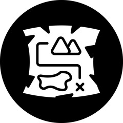 Vector Design Pirate Map Icon Style