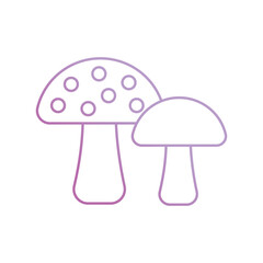 mushroom icon with white background vector stock illustration