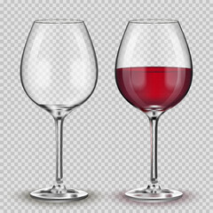 two vine glasses vector illustration © vipman4