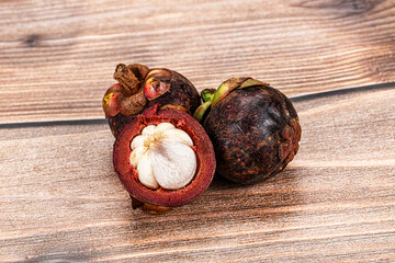 Tropical exotic purple sweet mangosteen