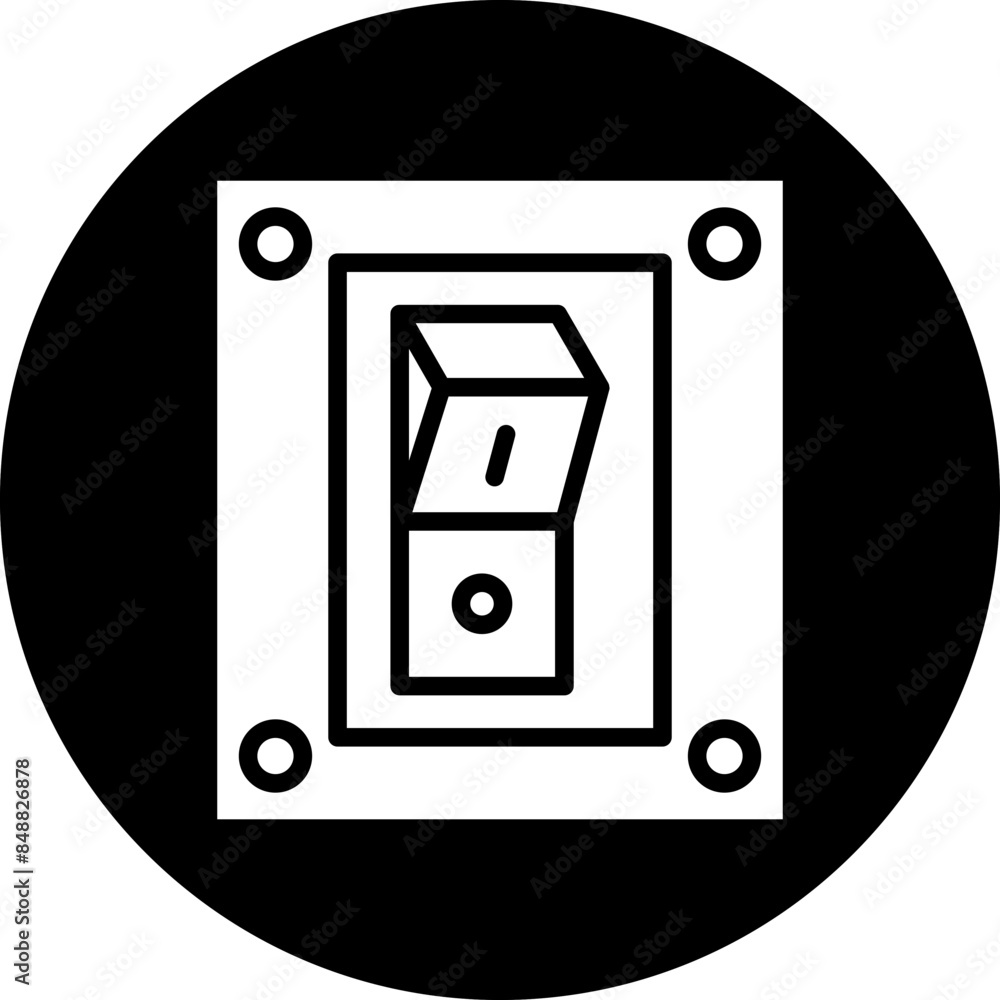 Poster vector design switch icon style