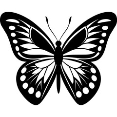 butterfly icon design silhouette vector illustration on white background.