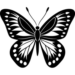 butterfly icon design silhouette vector illustration on white background.
