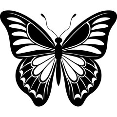butterfly icon design silhouette vector illustration on white background.
