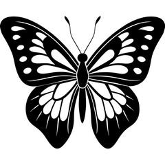 butterfly icon design silhouette vector illustration on white background.