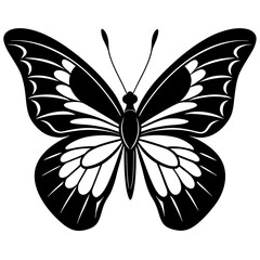 butterfly icon design silhouette vector illustration on white background.
