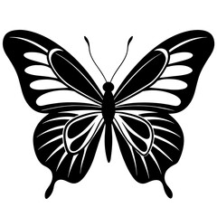 butterfly icon design silhouette vector illustration on white background.