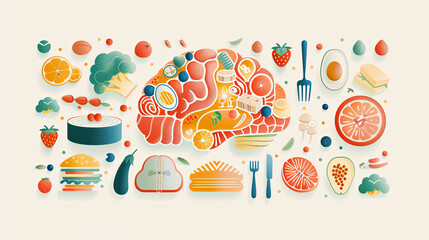 Healthy Food Display Featuring a Variety of Fruits and Vegetables