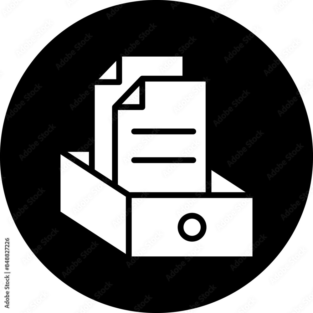 Poster vector design archive icon style