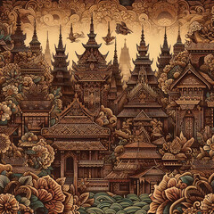 Fototapeta premium old indonesian textured background
