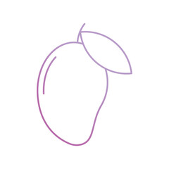 mango icon with white background vector stock illustration