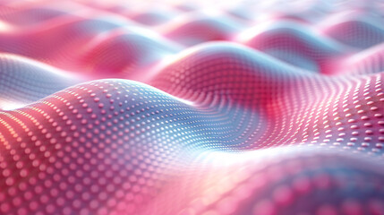 Fototapeta premium A textured 3D plane with a faint grid pattern, rendered in a single, pastel color, creating a sense of minimalist depth.