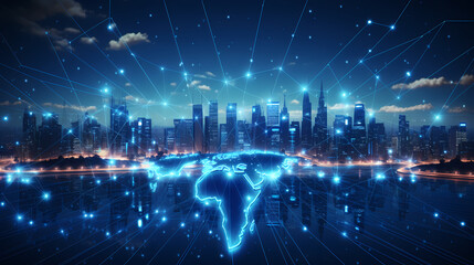 Obraz premium Futuristic cityscape