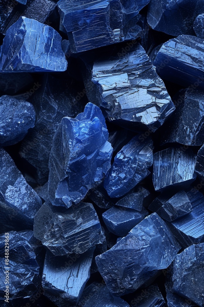 Aufkleber a pile of blue rocks sit in a triangular pattern next to each other