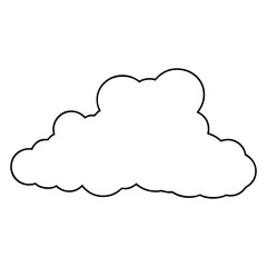 cloud outline vector illustration