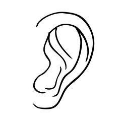 ear line vector illustration