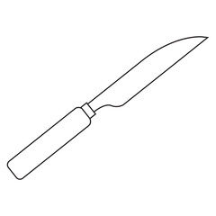 knife line vector illustration