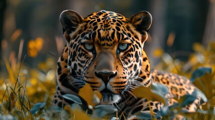 Close-Up Portrait of a Leopard in the Wild