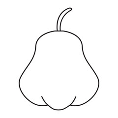 water apple line vector illustration