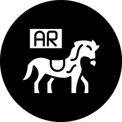 Vector Design Ar Horse Riding Icon Style