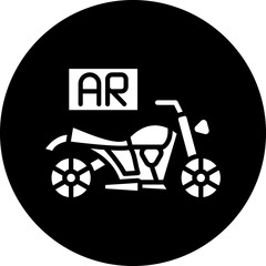 Vector Design Ar Motorbike Riding Icon Style