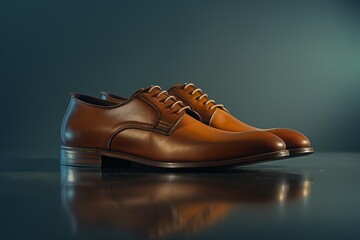 Stylish luxury leather shoes exuding elegance and modern fashion for formal or casual wear