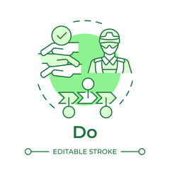 Do military philosophy green concept icon. Soldiers teamwork, collaboration. Success achieving. Round shape line illustration. Abstract idea. Graphic design. Easy to use in infographic, presentation