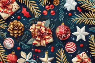 Fototapeta premium Christmas elements