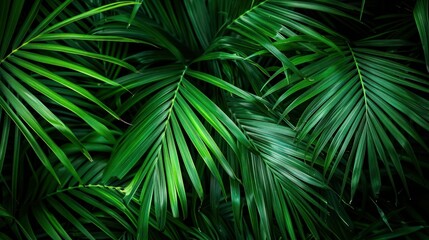 Tropical palm leaves, floral pattern background. AI Generative