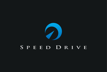 Speed derive logo design editable vector 