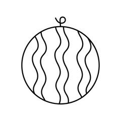 watermelon icon with white background vector stock illustration