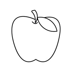 apple icon with white background vector stock illustration