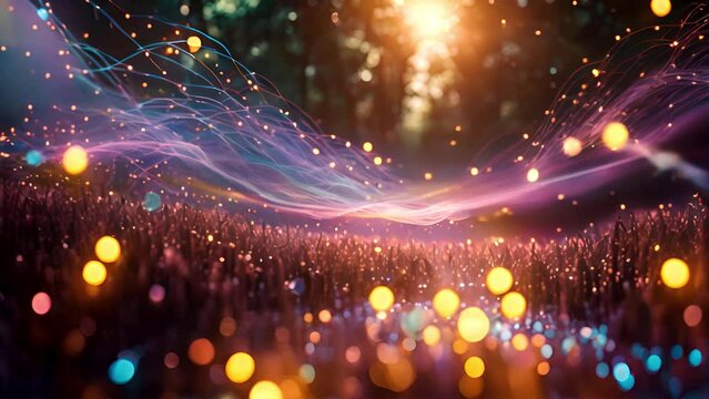 Digital landscape data streams flow like rivers