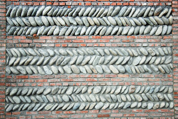  Old vintage brick stone wall pattern