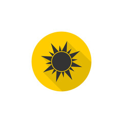 Sun symbol icon isolated on transparent background