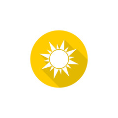Sun symbol icon isolated on transparent background