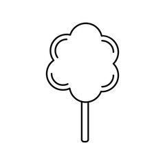 cotton candy icon with white background vector stock illustration