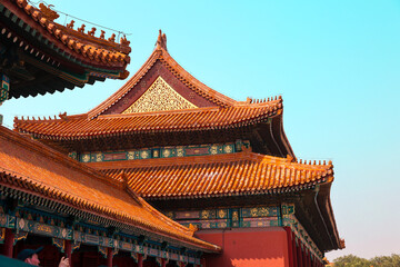 Obraz premium Imperial Chinese Palace with Traditional Roof Design