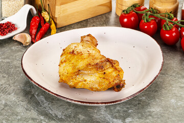 Roasted chicken leg with spices