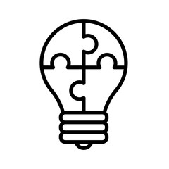 The puzzle is complete and has become a light bulb.