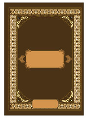 Quran book cover design vector book

