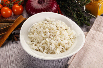 Indian cuisine jeera basmati rice